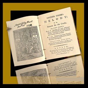 RARE Mother Goose Children's Book "Mother Goose Melody" Sonnets For The Cradle F